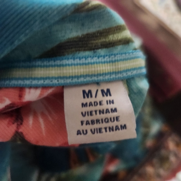 Tommy Bahama Tropical Island Camp Shirt Mens M Blue Hibiscus Tencel Hawaiian - Picture 9 of 11